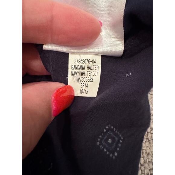 Old Navy Blue White Spaghetti Strap Lightweight Tank Top Shirt Sz M - Picture 8 of 8